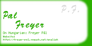 pal freyer business card