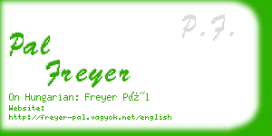 pal freyer business card